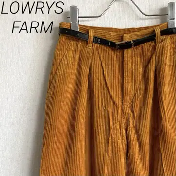 LOWRYS FARM 와이드 팬츠 코듀로이 벨트 부착 포켓 부착