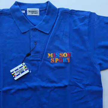 MISSONI SPORT 피케 셔츠 파랑 새상품 택 포함 y02