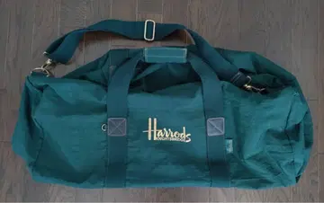 Harrods 다크 그린 보스턴 백
