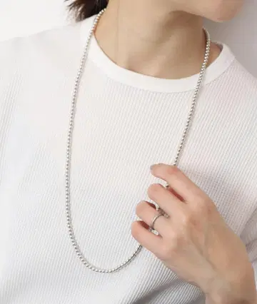 SLOBE IENA 믹스 메탈 비즈 목걸이