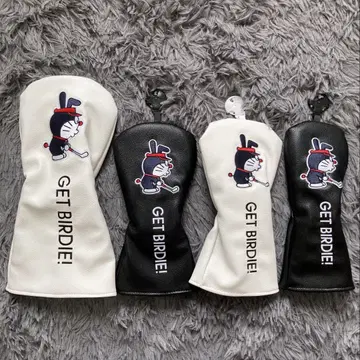 새상품 4종 세트 도라에몽 골프 클럽 헤드 커버 블랙+화이트