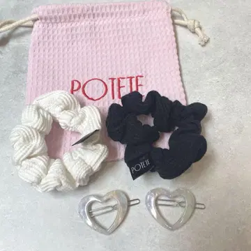 POTETE 와플 스크런치 하트 핑