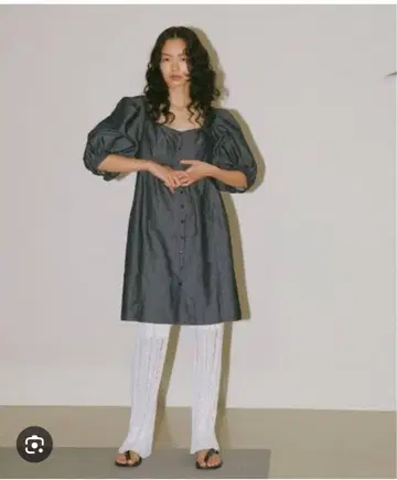 casa fline 라이트 데님 미니 드레스