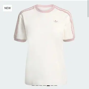 ADIDAS ORIGINALS 반팔 티셔츠 핑크/화이트