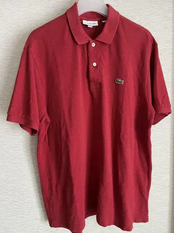 L1264 페루산 라코스테 반팔 피케 셔츠 레드 빨간색 6 XL