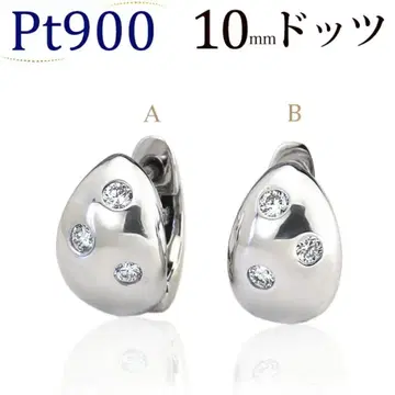 Carat 플라티나 중절식 다이아 후프 귀걸이 (10mm 도츠) 캐럿