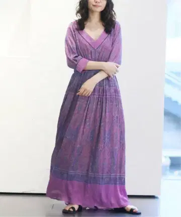 CITY SHOP 보라색 롱 원피스