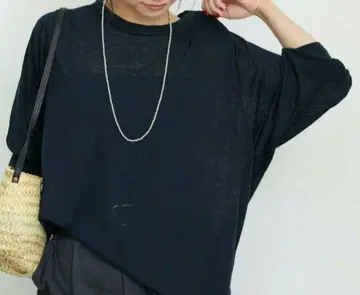 슬로브 이에나 슬라브 네프 천축 풀오버 네이비