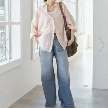 Spick & Span 가먼트 다이 카슈쿨 셔츠 핑크