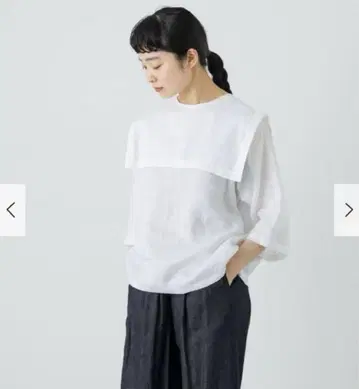 카구레 kagure 빅 칼라 2WAY 블라우스 화이트