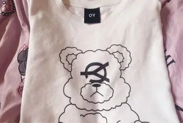 Oy 오드리 프린트 반팔 티셔츠 화이트