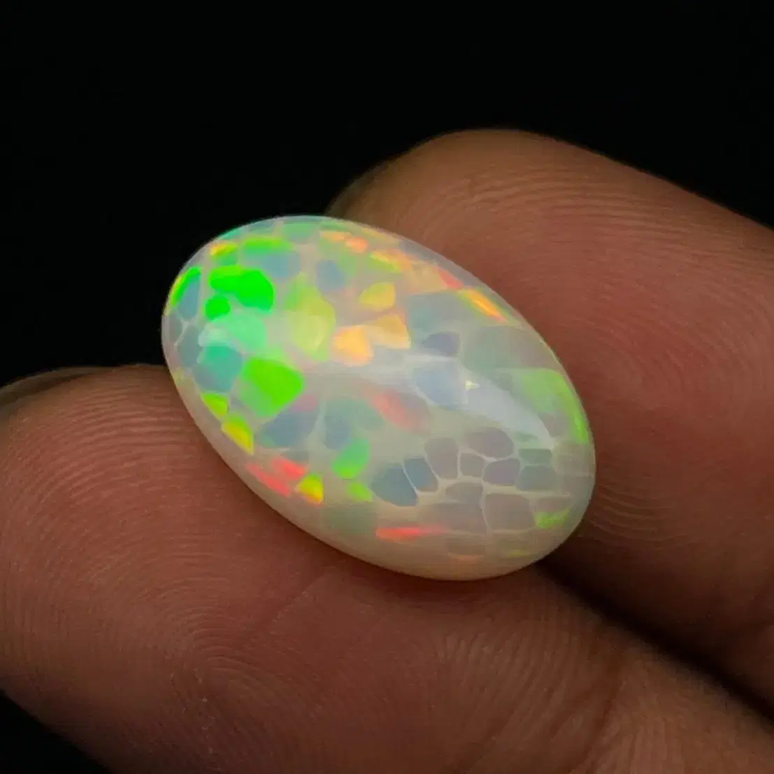 천연 8.70캐럿 허니콤 에티오피아 파이어 오팔