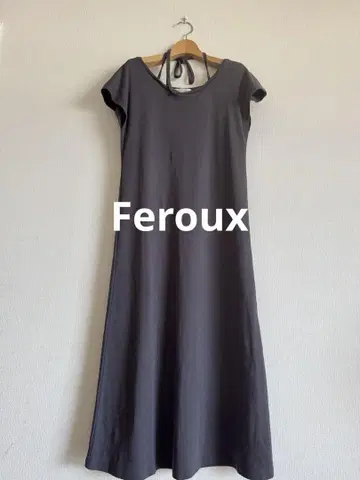 Feroux 그레이 롱 원피스 반팔