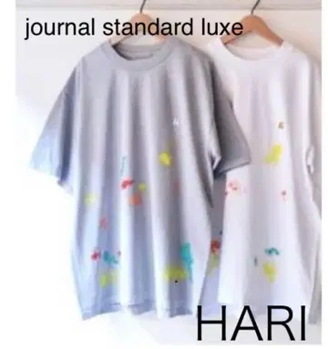 journal standard luxe HARI 페인트 티셔츠 그레이