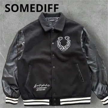 SOMEDIFF 바시티 자켓 M 블랙 스트릿