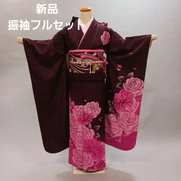 새상품, 재봉 완료, 후리소데 풀세트