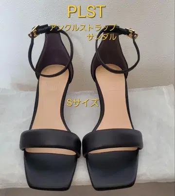 PLST 앵클 스트랩 샌들 BLACK S 사이즈