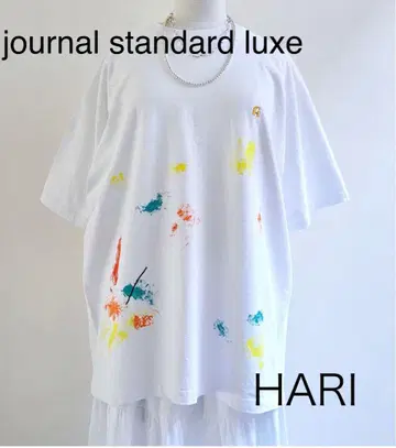 journal standard luxe HARI 페인트 티셔츠 그레이