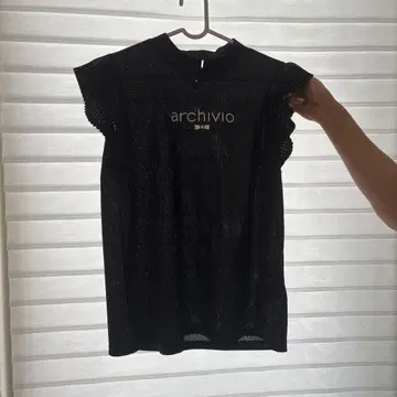 24ss archivio 아르치비오 플리츠 소매 메쉬 풀오버