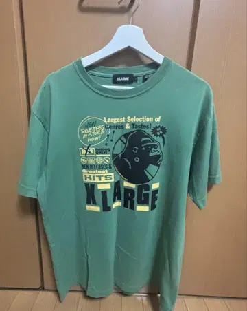 XLARGE 그린 티셔츠 반팔 고릴라 로고 L 사이즈