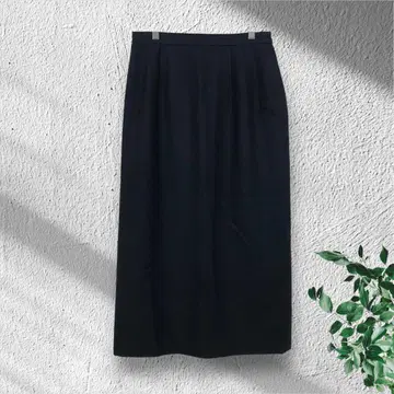 파스칼 울 혼방 롱 타이트 스커트 백 슬릿 일본제 [XL] 블랙