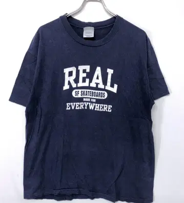 Hanes USA제 구제 의류 REAL SKATEBOARDS 티셔츠