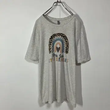 반팔 티셔츠 아트 프린트 크루넥 빅 사이즈 구제 의류