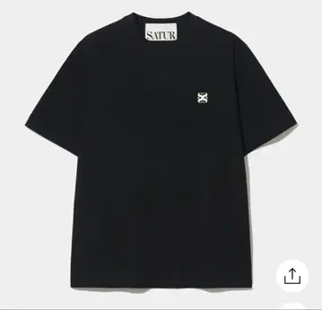 SATUR 세터 티셔츠 블랙 유니섹스 S