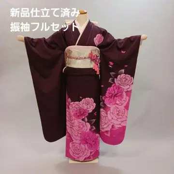 새상품, 재봉 완료, 후리소데 풀세트
