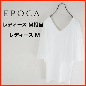A3592*EPOCA *에포카*V넥*상의*반소매*화이트