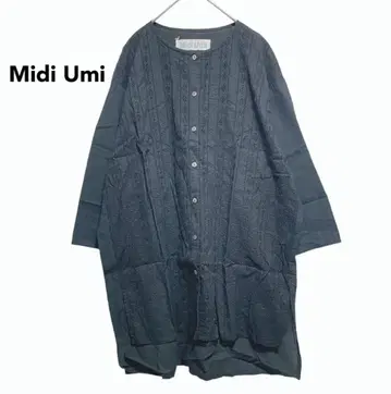 새상품급 Midi Umi 미디우미 자수 튜닉 블라우스 블랙 검정