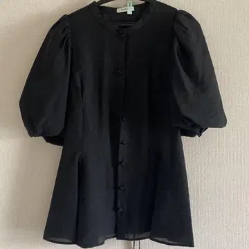 FRAY I.D 블랙 블라우스 반팔 ONE SIZE 프리 사이즈