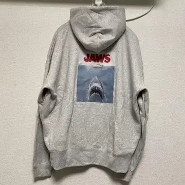 프릭스스토어 JAWS 콜라보 후드티 속기모 그레이 S