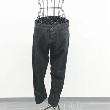 셀락 청바지 데님 청바지 블랙 버튼 플라이 캐주얼 무지