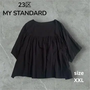 23구 개더 블라우스 시어 소재 루즈한 빅 사이즈 2XL