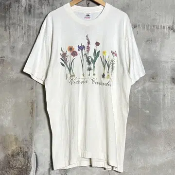 90년대 USA제 flower Tee 꽃 티셔츠