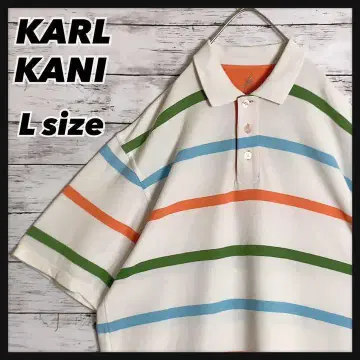 칼카니 반팔 자수 로고 단 하나뿐인 KANI 빅 루즈 피케 셔츠 보더