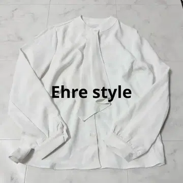 즉시 배송 새상품급 에레 스타일 다용도 긴팔 보타이 블라우스 화이트