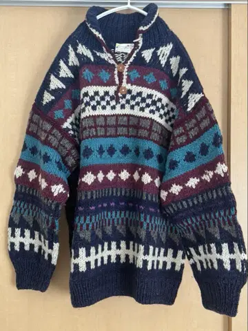 anoconooheya 에콰도르 니트 에스닉 디자인 긴팔 스웨터