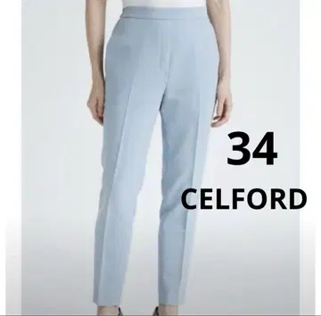 CELFORD 스키니 테이퍼드 팬츠 색스 블루 34