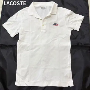 일본제 LACOSTE 라코스테 US 국기 로고 와펜 피케 셔츠 반팔