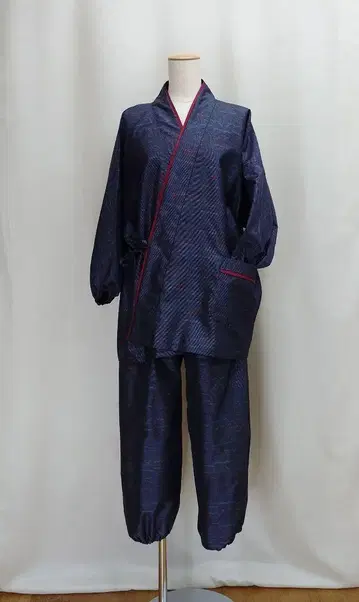 기모노 리메이크 파이핑 칼라의 사모기
