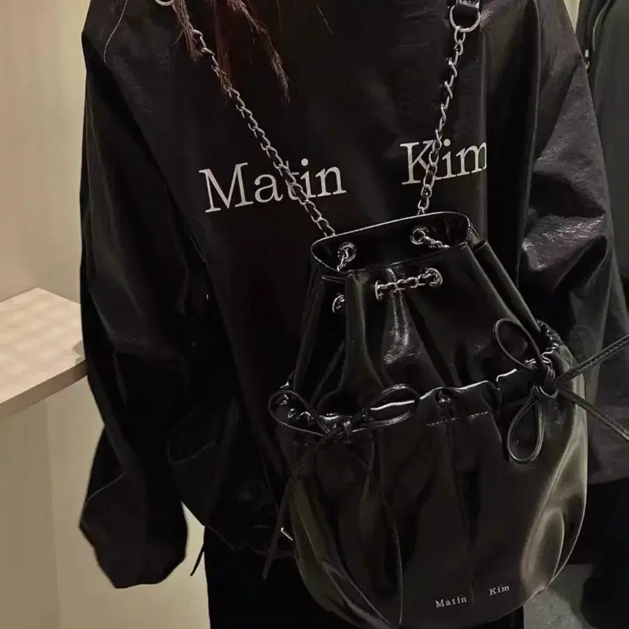 MATIN KIM | 마뗑킴 Matin Kim Drawstring Ribbon Backpack on