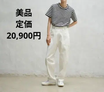 새상품급 그랑마마 도터 스테디셀러 사이드 지퍼 화이트 데님 팬츠 1
