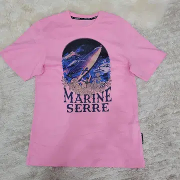 MARINE SERRE 핑크 티셔츠