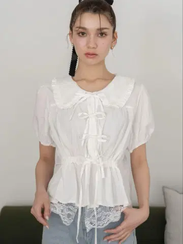 Nu 리본 블라우스