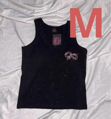 9090 girl OG 로고 글리터 탱크탑
