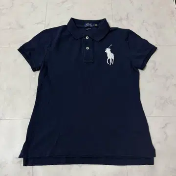 RALPH LAUREN 빅 포니 반팔 피케 셔츠 네이비 M 여성용