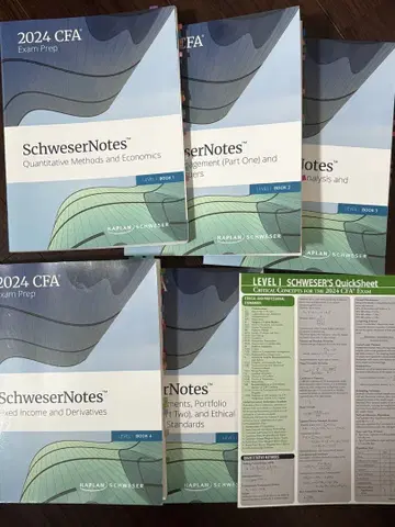 CFA 레벨 1 SchweserNotes 5권 세트
