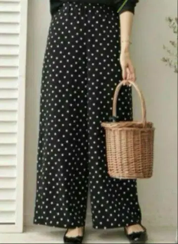 어반 리서치 도어즈 도트 이지 팬츠 와이드 팬츠 블랙